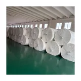 Packed white media rolls