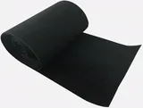 Fibrous activated carbon filter media in roll form